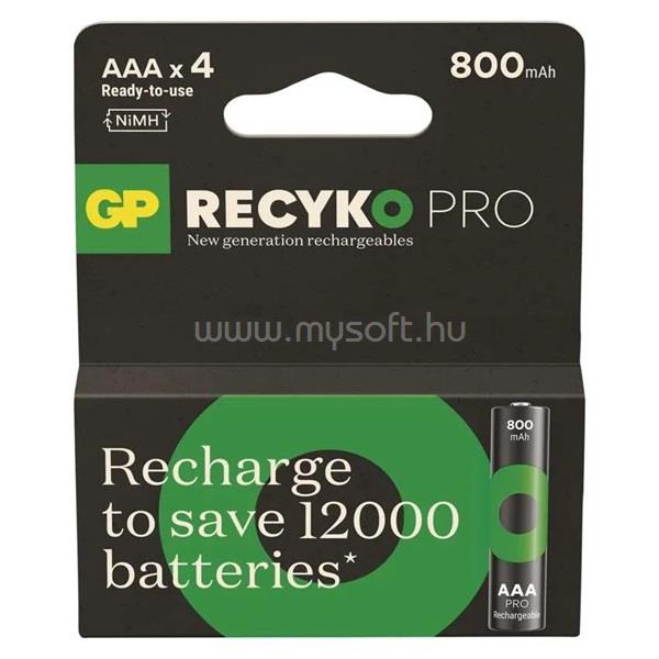 GP BATTERIES GP ReCyko Pro NiMH Akkumulátor HR03 (AAA) 4db