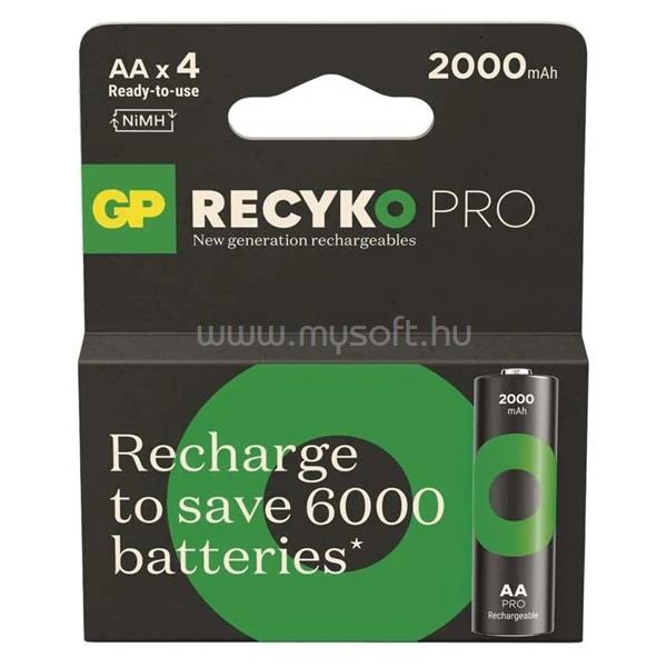 GP BATTERIES GP ReCyko Pro NiMH Akkumulátor HR6 (AA) 4db