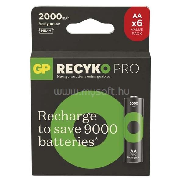 GP BATTERIES GP ReCyko Pro NiMH Akkumulátor HR6 (AA) 6db