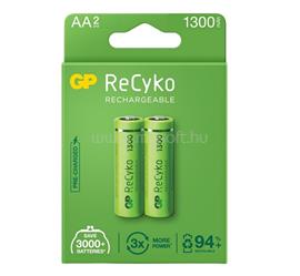 GP RECYKO elem (AA, 1.2V, 1300mAh Ni-MH, újratölthető) 2db/csomag GP130AAHCER21-2TLB2 small