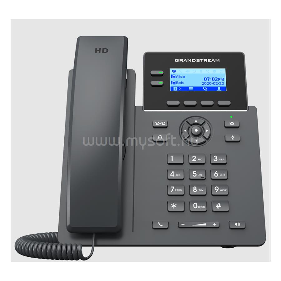 GRANDSTREAM IP Telefon 2 vonalas Carrier-Grade, HD LCD kijelző POE, WIFI