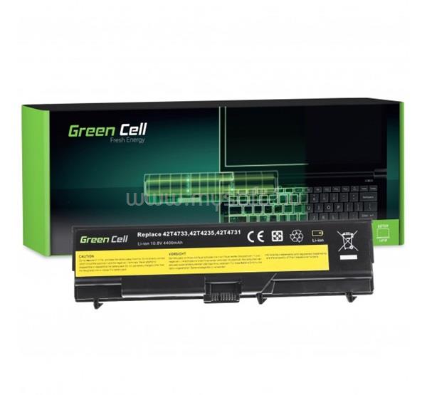 GREEN CELL akku (11.1V/4400mAh, Lenovo ThinkPad L430 L530 T430 T530 W530 kompatibilis) FEKETE