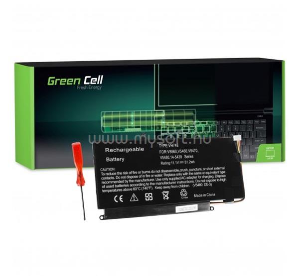 GREEN CELL akku 11.1V/4500mAh, Dell Vostro 5460 5470 5480 5560 kompatibilis, FEKETE