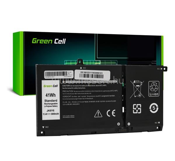 GREEN CELL Li-Polymer akku (11,4V, 3600mAh, Dell Latitude 3510 Inspiron 5501 5301 5505 kompatibilis) FEKETE