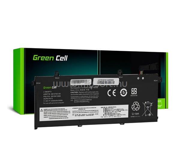 GREEN CELL Li-Polymer akku 11, Lenovo ThinkPad T490 T495 P43s P14s kompatibilis, FEKETE
