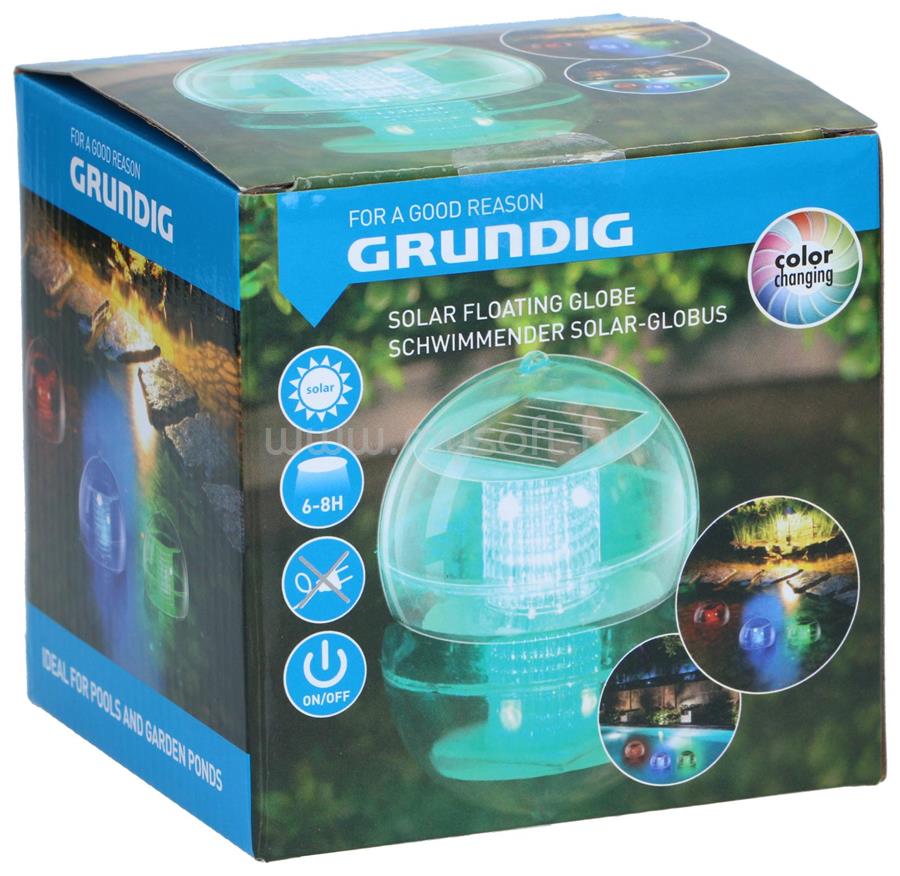 GRUNDIG SOLAR lámpa lebegő gömb, 11x11cm