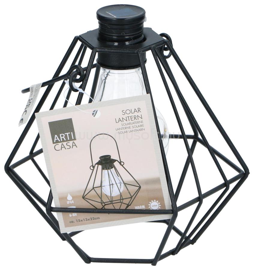 GRUNDIG Solar lámpa szögletes fém 15x15x15cm