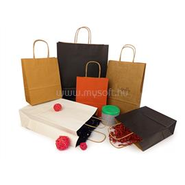 H-GREEN Sodrottfüles papírtáska 320x420mm 150mm talp L méret 200 db/doboz, fekete H-GREEN_42259 small