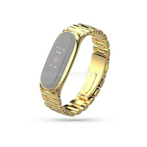 HAFFNER FN0209 Xiaomi Mi Smart Band 5/Band 6 arany rozsdamentes acél szíj