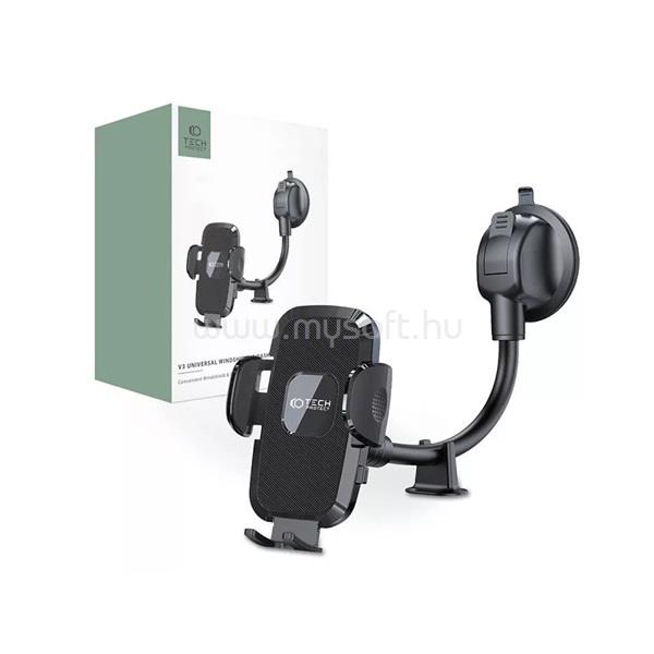 HAFFNER FN0451 V3W-D univerzális műszerfalra/szélvédőre helyezhető autós tartó (fekete)