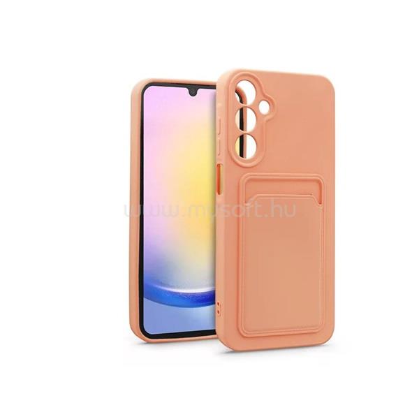 HAFFNER HF259258 Samsung Galaxy A25 5G rózsaszín szilikon hátlap kártyatartóval