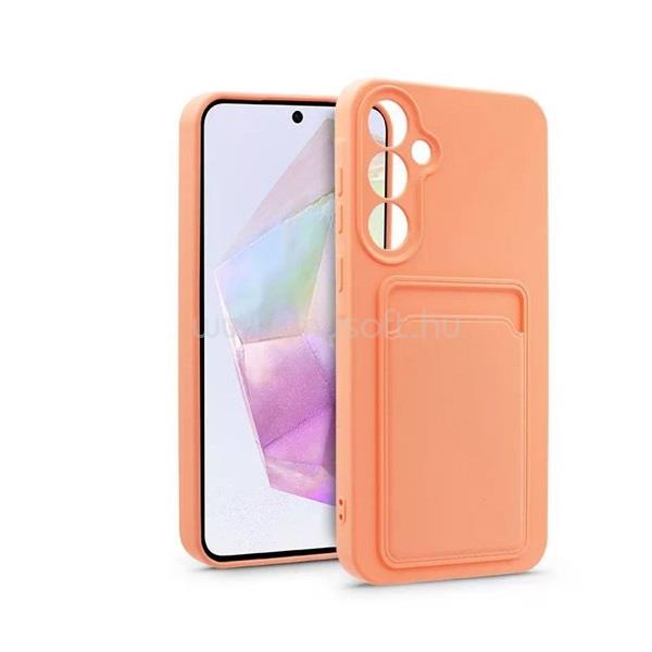 HAFFNER HF271632 Samsung Galaxy A35 5G Card Case rózsaszín szilikon hátlap kártyatartóval
