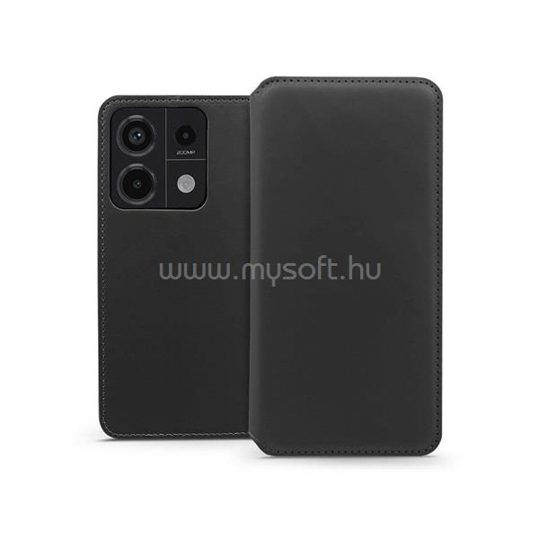 HAFFNER HF277665 Xiaomi Redmi Note 13 Pro 5G/Poco X6 5G Dual Pocket Flip fekete bőrtok