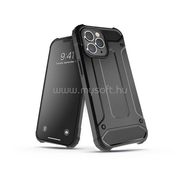 HAFFNER PT-6455 iPhone 14 Pro Max ütésálló fekete műanyag hátlap