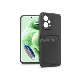 HAFFNER PT-6626 Xiaomi Redmi Note 12 5G/Poco X5 5G fekete szilikon hátlap kártyatartóval PT-6626 small