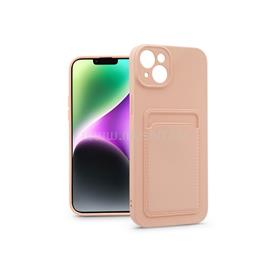 HAFFNER PT-6736 iPhone 14 Plus pink szilikon hátlap kártyatartóval PT-6736 small