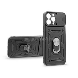 HAFFNER PT-6757 iPhone 13 Pro Max ütésálló fekete műanyag hátlap gyűrűvel és kameravédővel PT-6757 small
