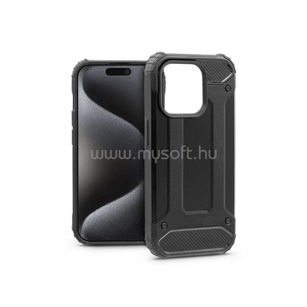 HAFFNER PT-6855 Apple iPhone 15 Pro Armor fekete ütésálló hátlap