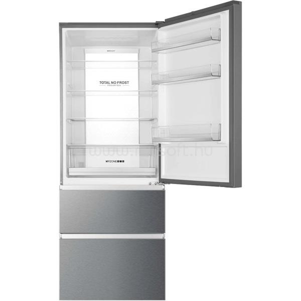 HAIER A3FE743CPJ inox, alulfagyasztós, Hűtő:310L, Fagyasztó:140L, Total No frost hűtőszekrény