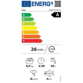 HAIER HW80-B14387U1-S fehér, elöltöltős, max.: 1400 ford, 8kg, mosógép HAIER_31020809 small