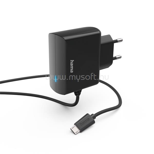 HAMA 00201617 micro USB 1,2A, hálózati töltő (fekete)
