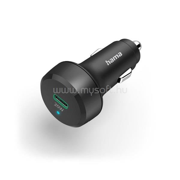 HAMA 00201637 20W USB-C autós töltő (fekete)