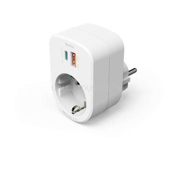 HAMA 00223343 FIP 30W USB/USB-C hálózati dugalj beépített töltővel