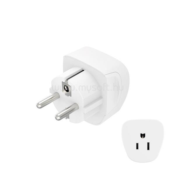 HAMA 00223458 US/EU fehér utazóadapter