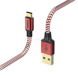 HAMA 178296 "Reflective" USB Type-C piros 1,5m adatkábel HAMA_178296 small