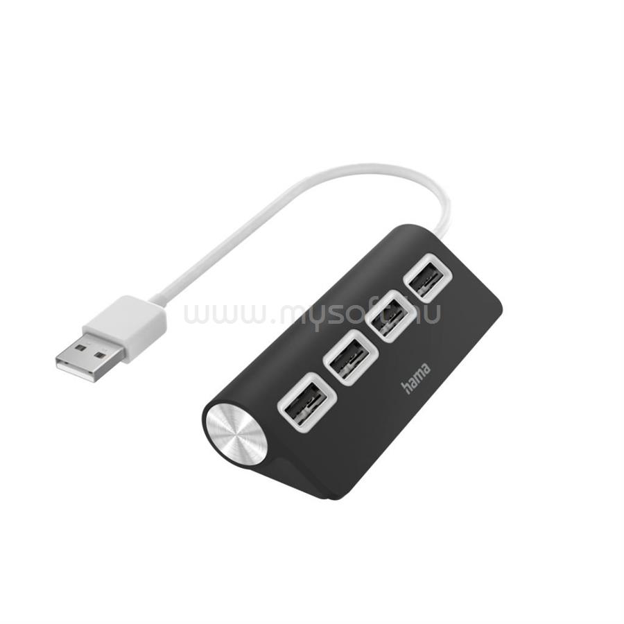 HAMA 200119 USB 2.0 HUB 4 db USB port (fekete)