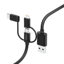 HAMA 201536 FIC E3 micro USB / Type-C / Lightning 3in1 adatkábel 1,5m HAMA_201536 small