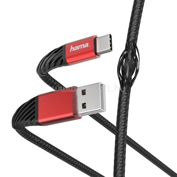 HAMA FIC E3 EXTREME 1,5m Type-C fekete/piros adat- és töltőkábel