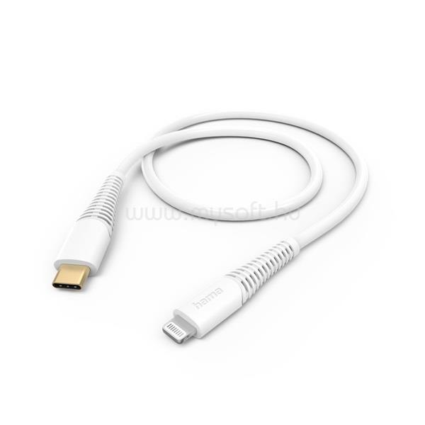 HAMA 201603 FIC E3 Lightning - USB Type-C, 1,5m, fehér adatkábel
