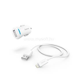 HAMA 201610 FIC E3 Lighting- USB adatkábellel fehér autós töltő szett HAMA_201610 small