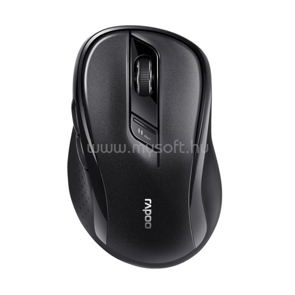 HAMA RAPOO "M500"BLUETOOTH (3.0+4.0) + 2,4GHZ VEZ.NÉLK. EGÉR, FEKETE