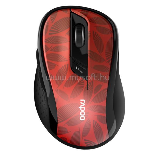 HAMA RAPOO "M500"BLUETOOTH (3.0+4.0) + 2,4GHZ VEZ.NÉLK. EGÉR, PIROS