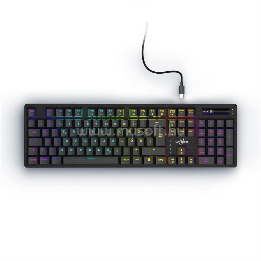 HAMA uRage Exodus 910 mechanikus red switch gamer vezetékes billentyűzet (magyar, fekete)