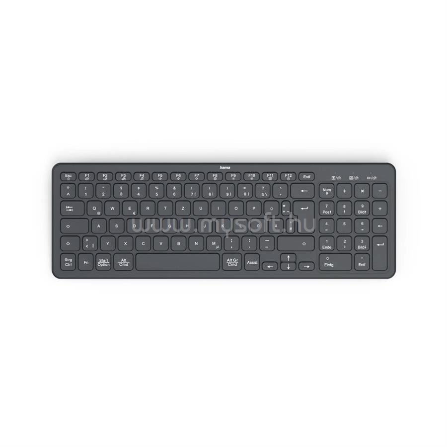 HAMA WK-300 vezeték nélküli billentyűzet (magyar, fekete)