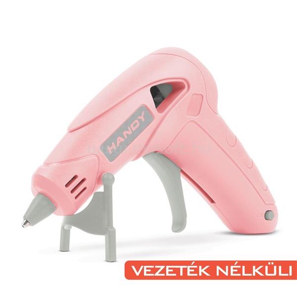 HANDY 11100A akkumulátoros Type-C 7mm 10W babarózsaszín ragasztópisztoly