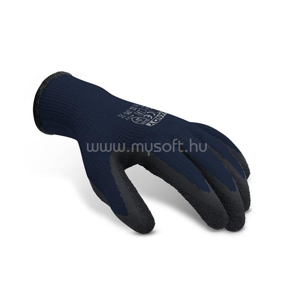 HANDY 11134L12 L 12 pár poliészter kesztyű latex bevonattal