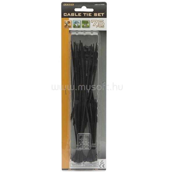 HANDY-TOOLS Vezeték kötegelő - 05430BK (fekete, 75db-os szett)