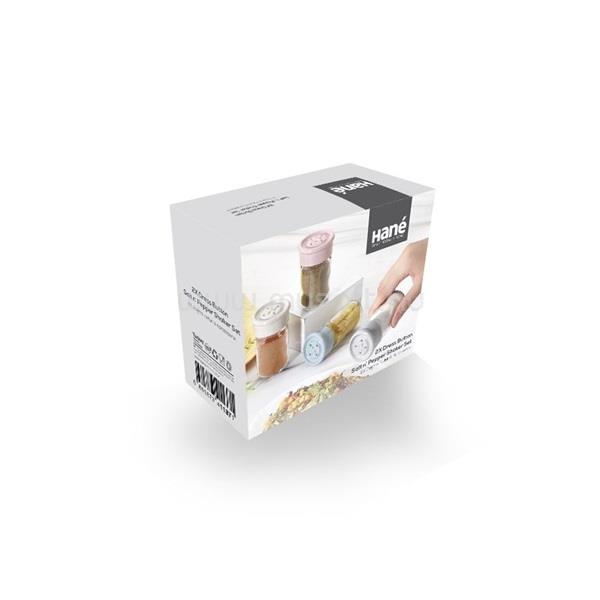 HANE IRIS Button Salt&Pepper üveg fűszerszóró szett 2*67ml, rószaszín, fehér, szürke vagy kék színű HN-1137
