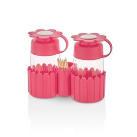 HANE IRIS Daisy Salt&Pepper üveg fűszerszóró szett tartóval 2*67ml, zöld, fukszia, narancs vagy citromsárga színű HN-1117 HN-1117 small