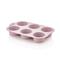 HANE IRIS szilikon muffin sütőforma 6 darabhoz, szürke, fekete vagy piros színű SL-3208 SL-3208 small