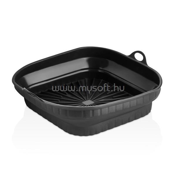 HANE TOO összecsukható négyzetes szilikon forma forrólevegős sütőhöz 21cm*21cm, szürke, fekete vagy piros színű SL-3251