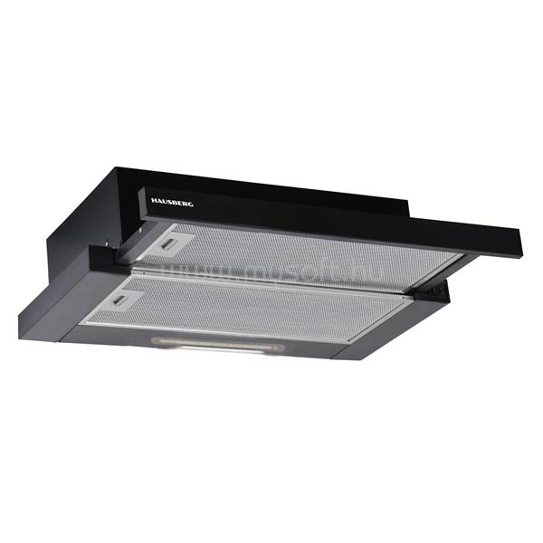 HAUSBERG HB-1285NG beépíthető, teleszkópos, méret:12 cm, zajszint: 46 dB, páraelszívó (fekete)