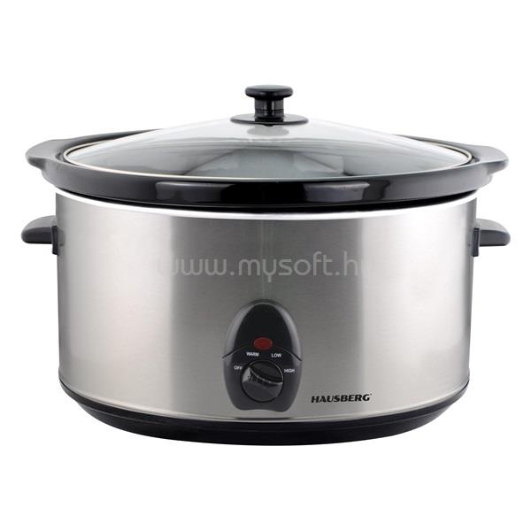 HAUSBERG HB-1300 200W elektromos lassú főző 3,5L (ezüst-fekete)
