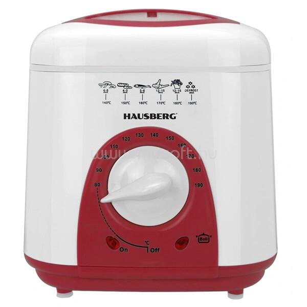 HAUSBERG HB-1320RS 1 literes 650W vörös elektromos olajsütő