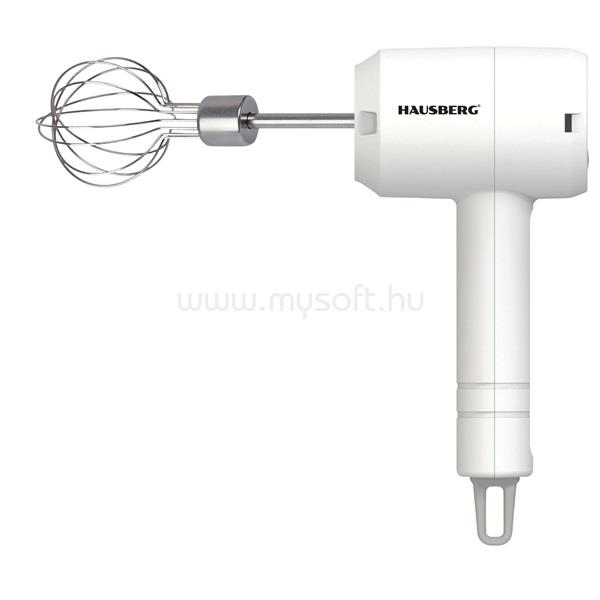 HAUSBERG HB-4110 20W akkumulátoros kézi mixer, 800mAh (fehér)