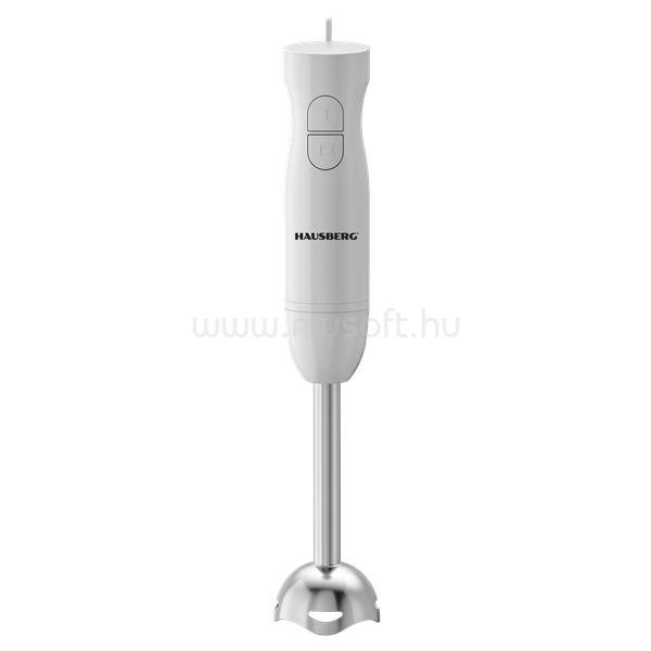 HAUSBERG HB-7701AB 500W fehér üvegkancsóval, aprítóval 3in1 botmixer szett